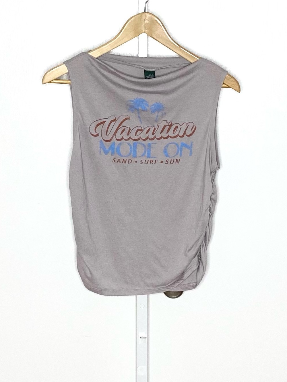 Wild Fable | Grey/Gray Vacation Mode On Ruched Tank-Top Sz XL